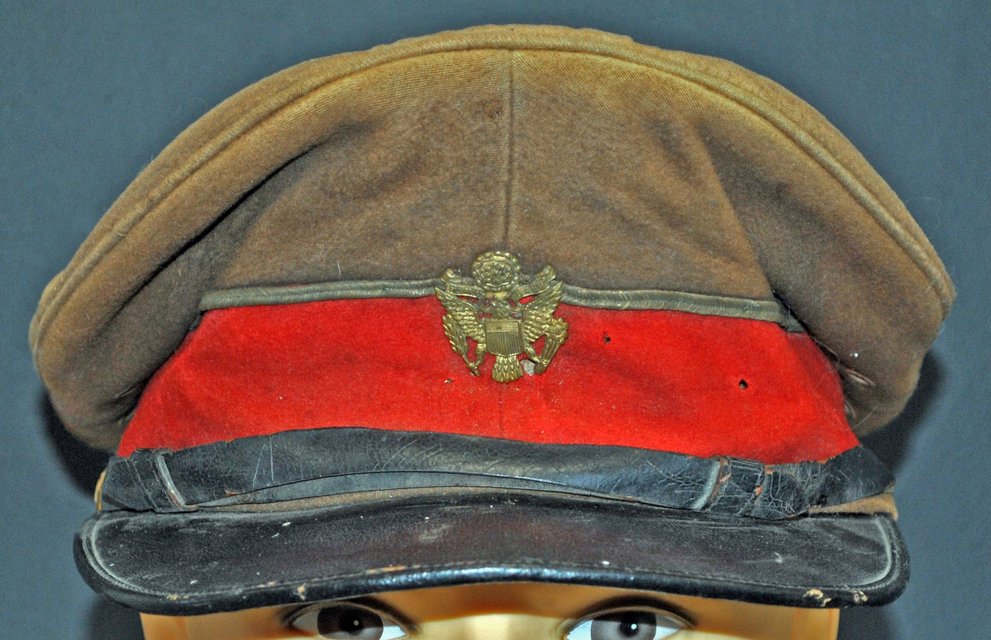 US Army, WW1 Officer Visor Cap 10"x8" Archival Paper, Original Photograph, unframed. Custom sizes and framing available.