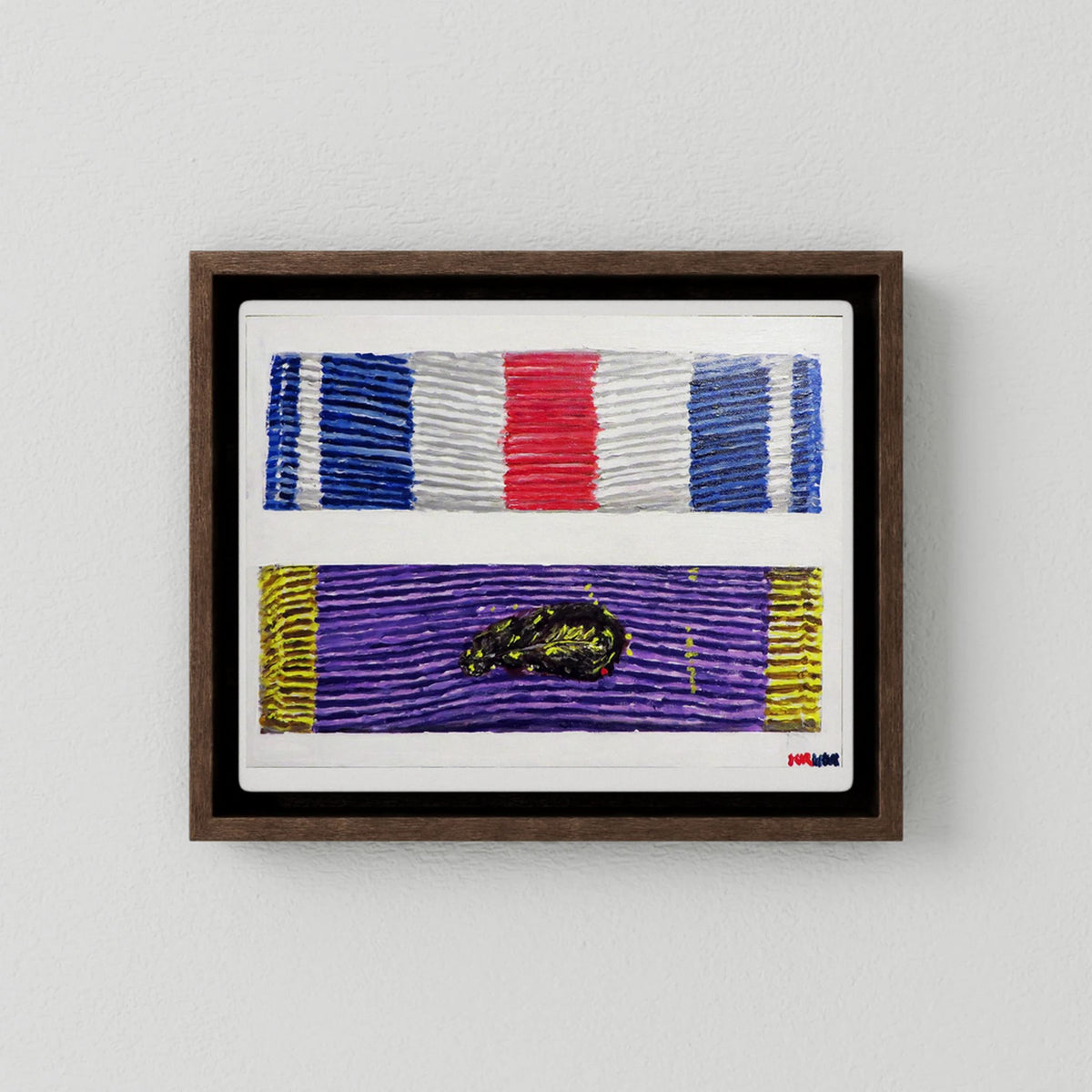 US WW2 Medal Ribbon Bar 4. Silver Star & Purple HeartArt Print