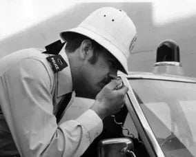New Zealand Police Helmet, 1984, White Summer Version.