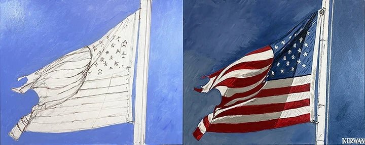 Creating a painting - Art goes to War