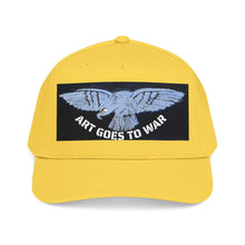 Artwork featuring Art Goes to War Mid Profile Baseball Cap Dove Graphic Protest Hat