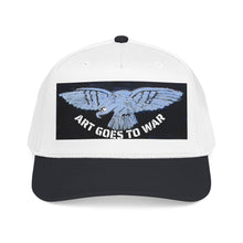 Artwork featuring Art Goes to War Mid Profile Baseball Cap Dove Graphic Protest Hat