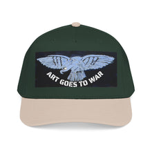 Artwork featuring Art Goes to War Mid Profile Baseball Cap Dove Graphic Protest Hat