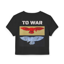 Graphic Baby Tee Art Goes to War Red Blue Eagle Illustration — product photograph