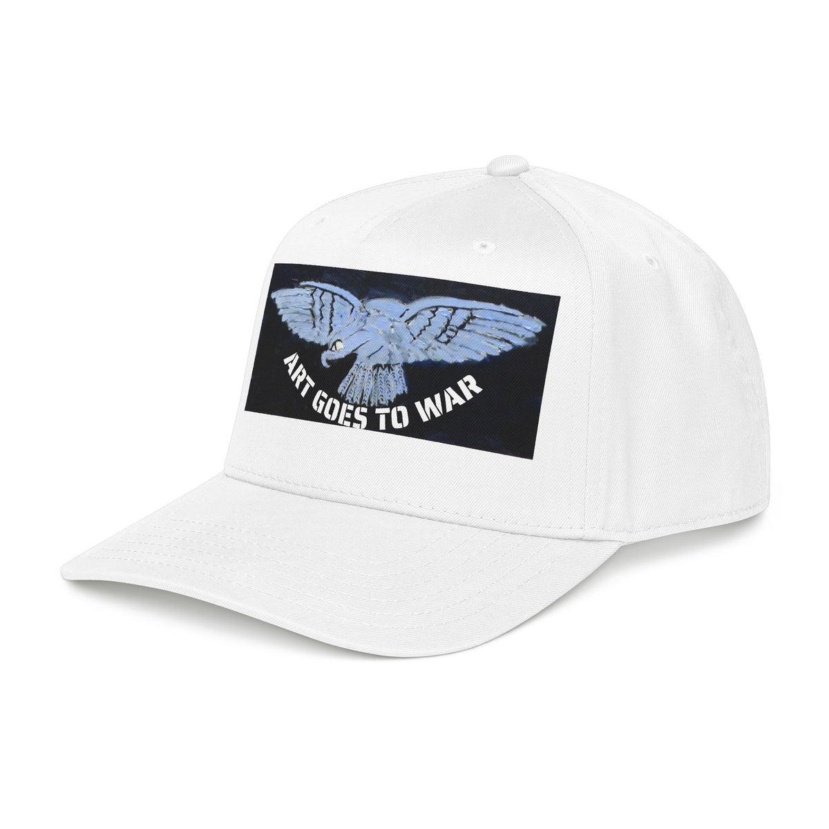 "Art Goes to War" Mid-Profile Baseball Cap – Dove Graphic Protest Hat. Apparel