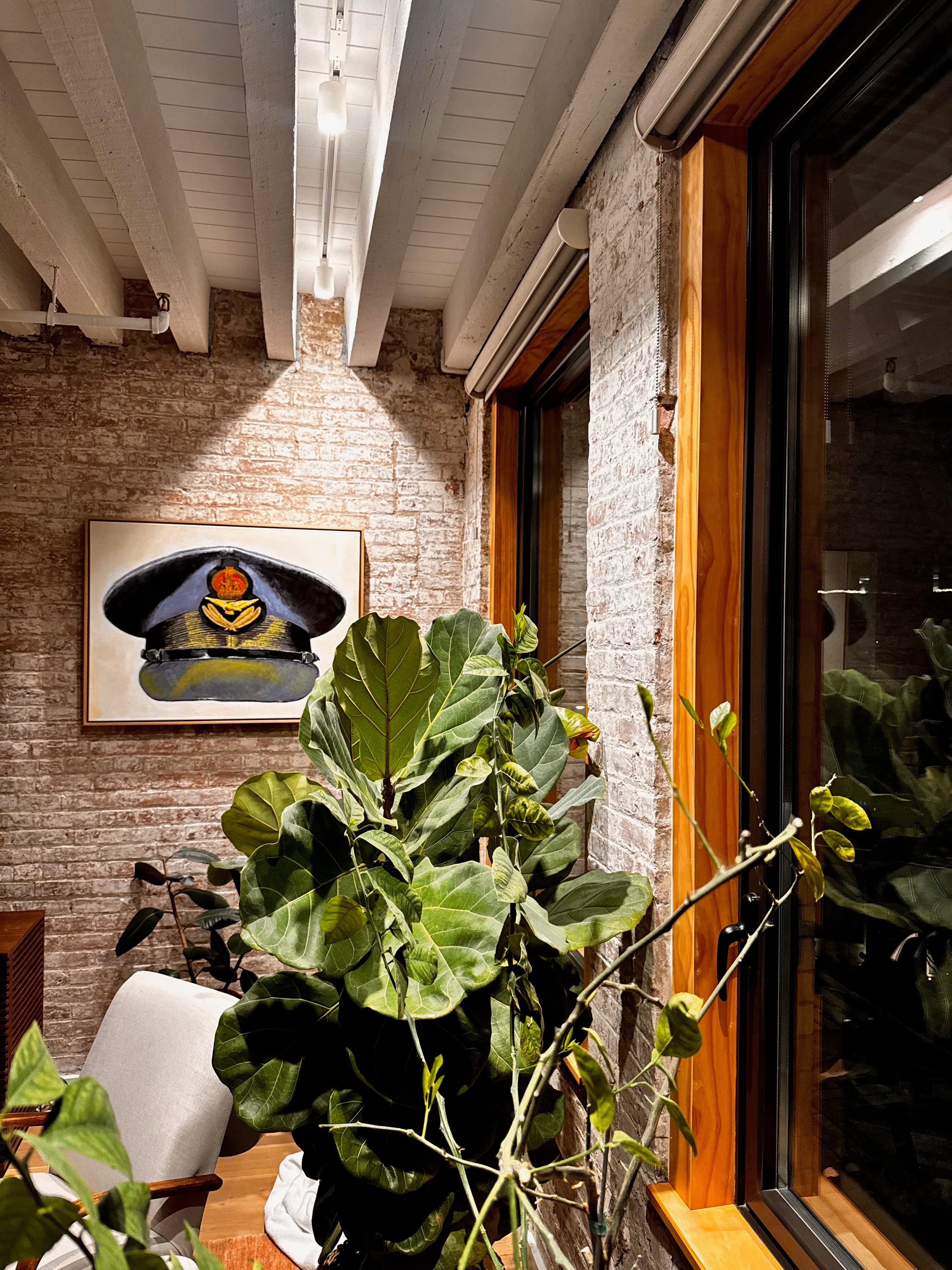 WW2 RAF Pilot Officer Visor Cap Painting - Boscombe Down 30x40