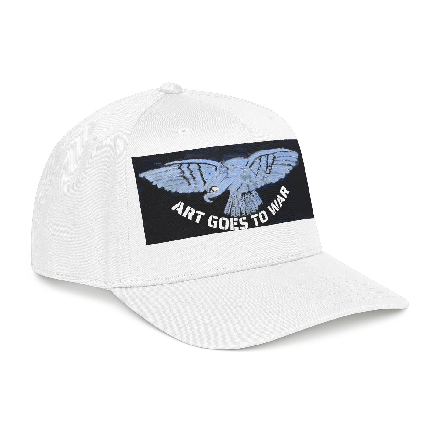 "Art Goes to War" Mid-Profile Baseball Cap – Dove Graphic Protest Hat. Apparel