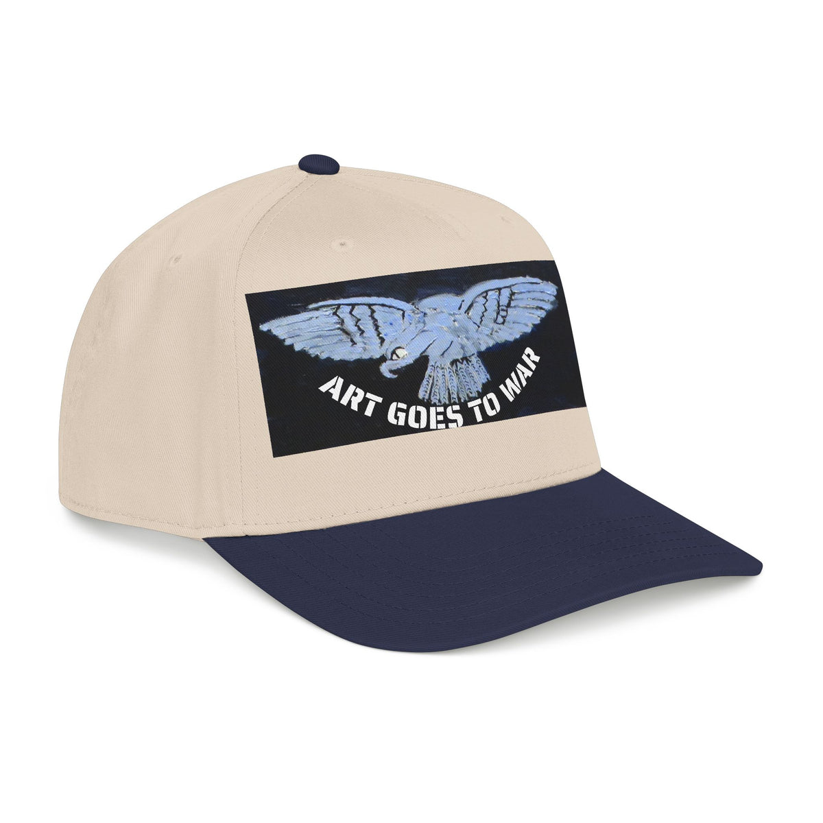 "Art Goes to War" Mid-Profile Baseball Cap – Dove Graphic Protest Hat. Apparel