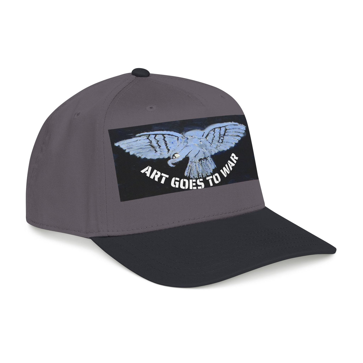 "Art Goes to War" Mid-Profile Baseball Cap – Dove Graphic Protest Hat. Apparel