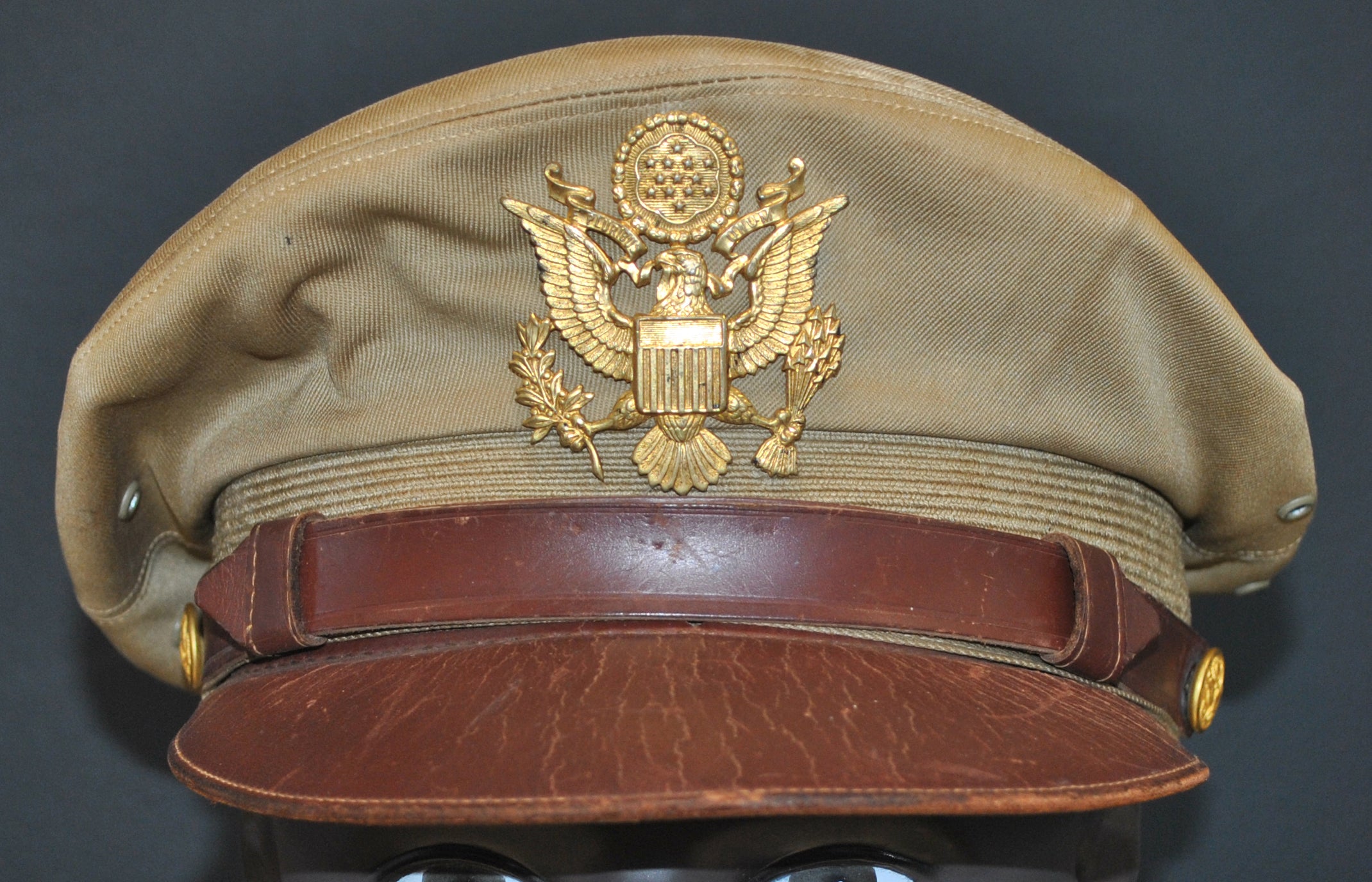 Photographs, USAAF Crusher Pilot Officer WW2 Visor Cap 10"x8" Archival Paper, Original Photograph, unframed.