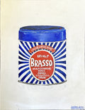 Painting, Brand, Brasso Metal Polish Wadding, GB's No. 1*. 14"x18" acrylic on canvas panel.