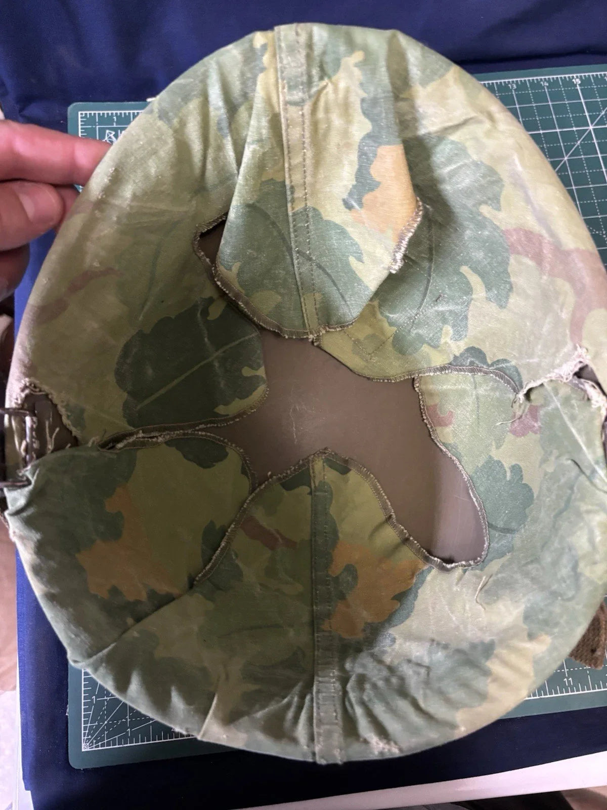 US M1 Vietnam War Helmet with Lt. Col. Insignia