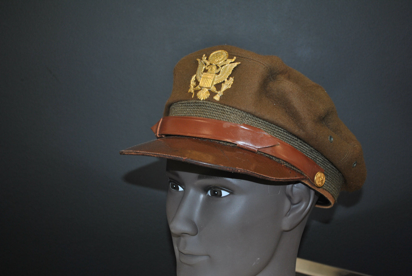 US Army Air Force, USAAF WW2 Bancroft Pak-Cap Crusher Officer Cap