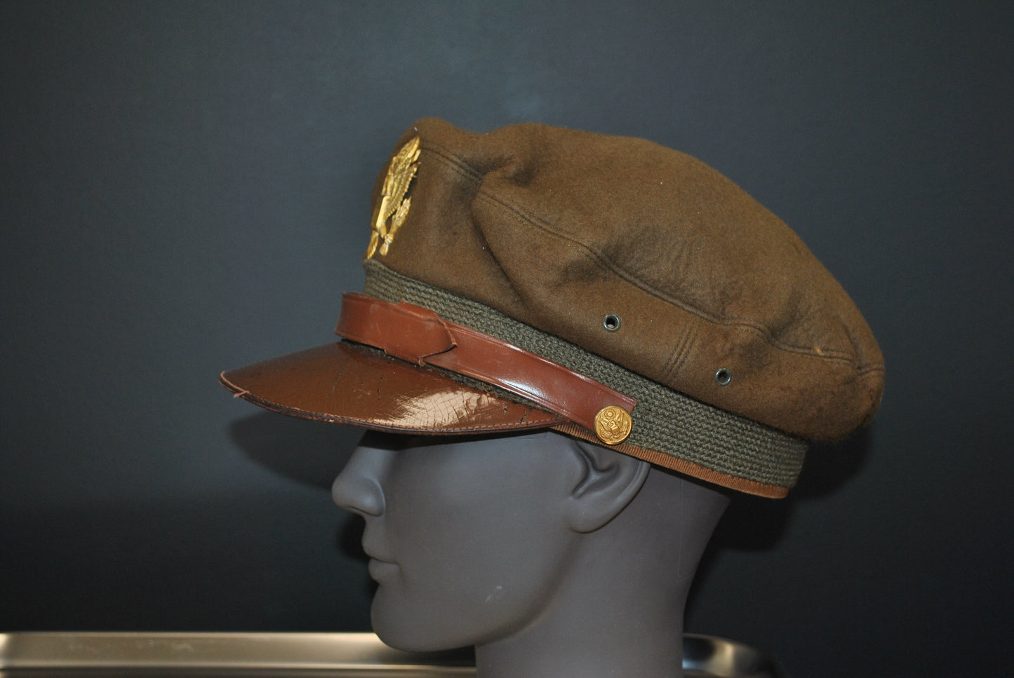 US Army Air Force, USAAF WW2 Bancroft Pak-Cap Crusher Officer Cap