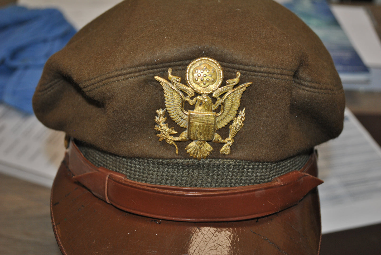 US Army Air Force, USAAF WW2 Bancroft Pak-Cap Crusher Officer Cap
