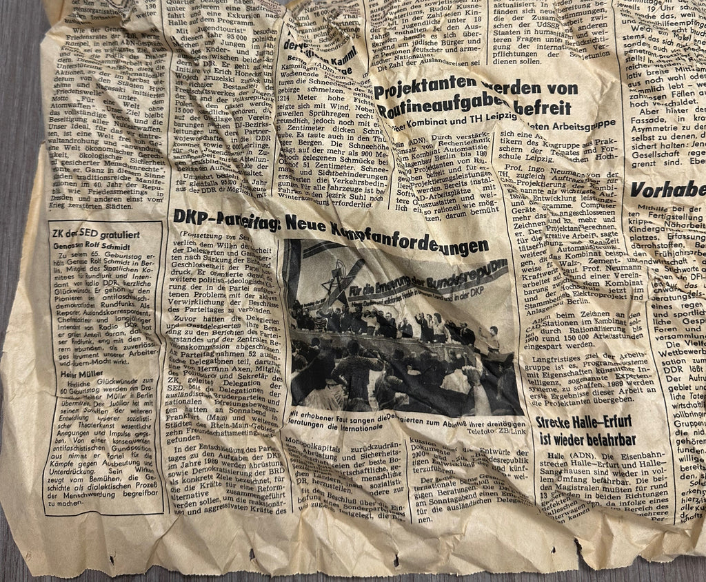 East German, Border Guard Cap, January 1989. &nbsp;10"x8" Archival Paper Photograph, unframed. Framing available.