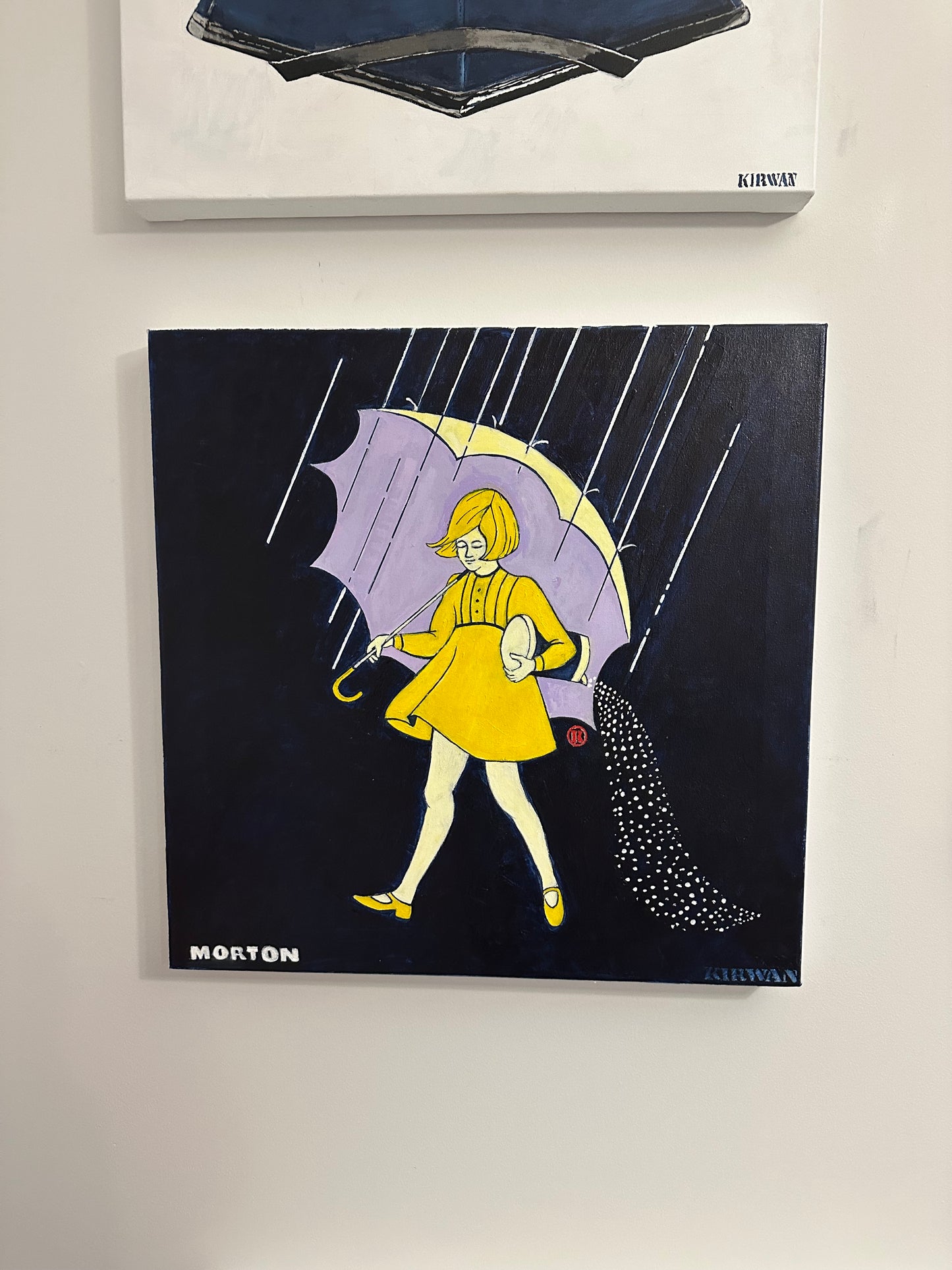 Morton Salt Girl 1968 framed