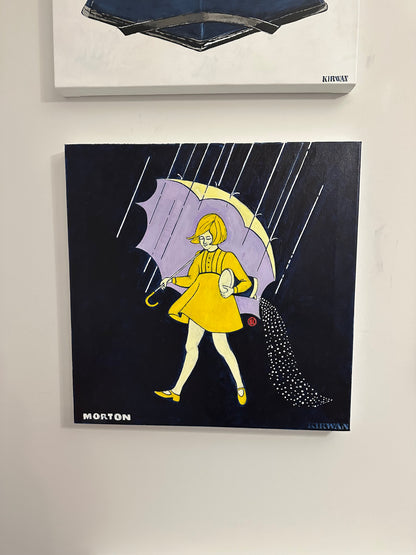 Morton Salt Girl 1968 framed