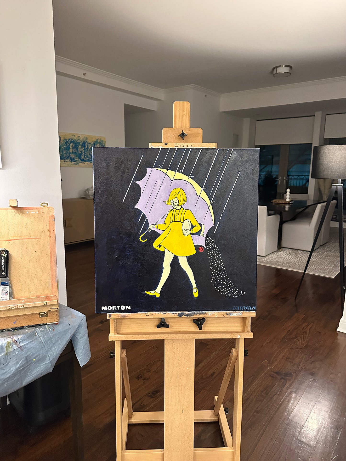 Morton Salt Girl 1968 framed