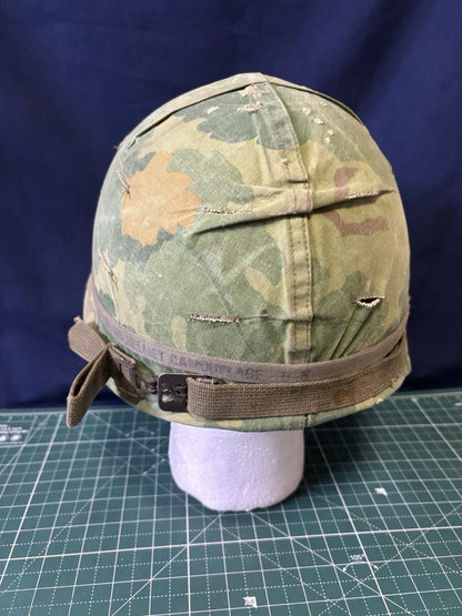 US M1 Vietnam War Helmet with Lt. Col. Insignia