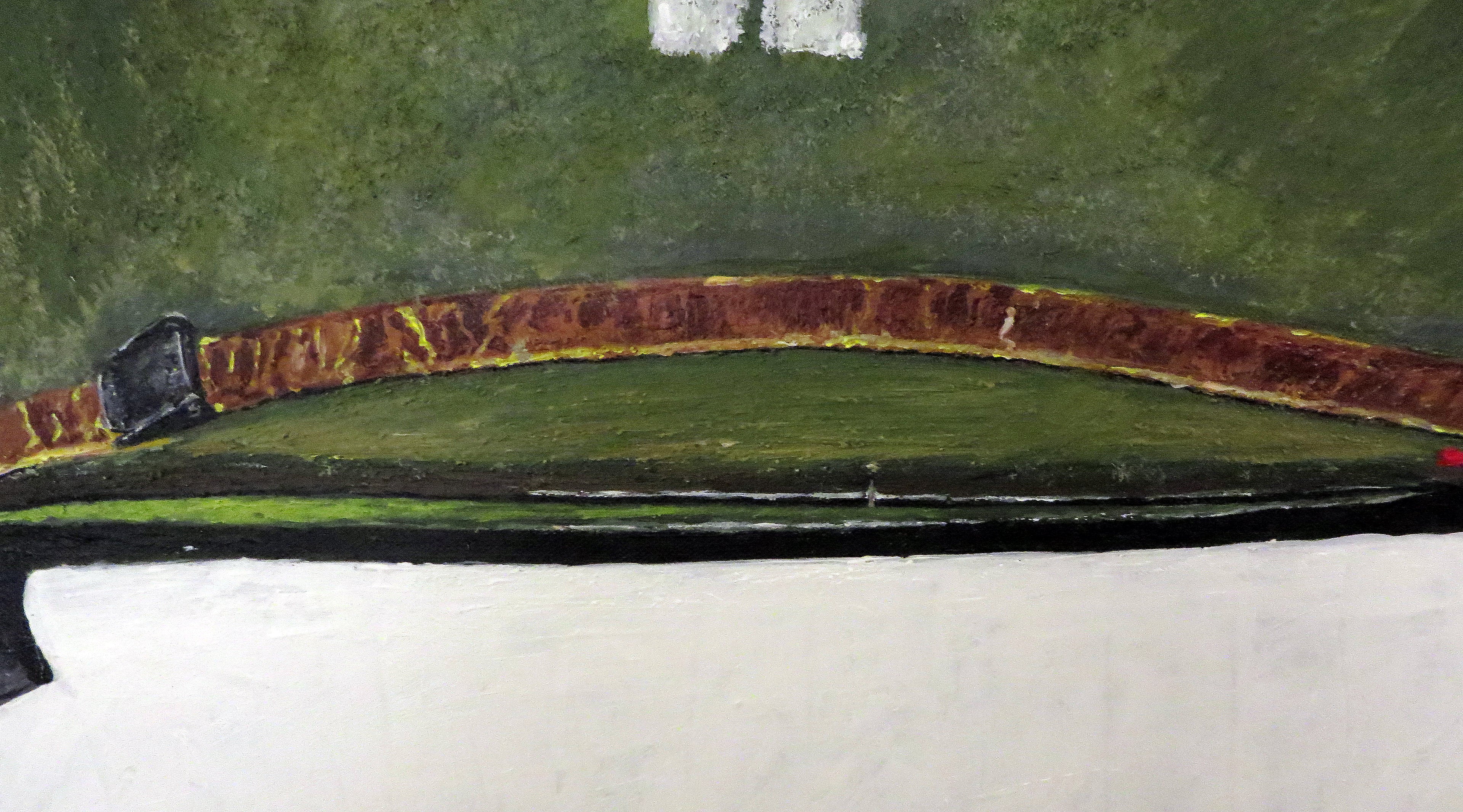 Painting, Helmet, M1 Helmet "Captain Ryan" WW2 Captain US Navy. 24"x30"x1/2" Acrylic on Canvas.