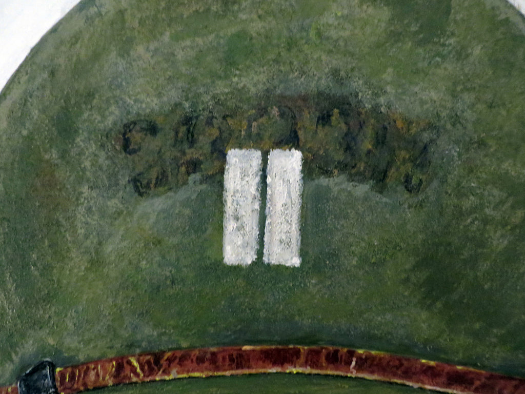 Painting, Helmet, M1 Helmet "Captain Ryan" WW2 Captain US Navy. 24"x30"x1/2" Acrylic on Canvas.