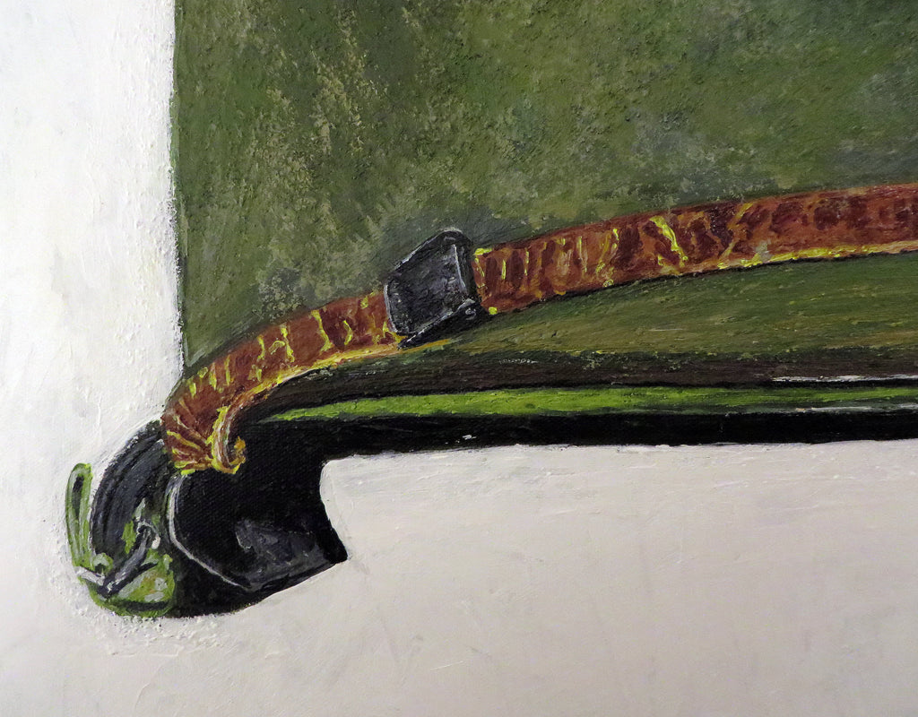 Painting, Helmet, M1 Helmet "Captain Ryan" WW2 Captain US Navy. 24"x30"x1/2" Acrylic on Canvas.