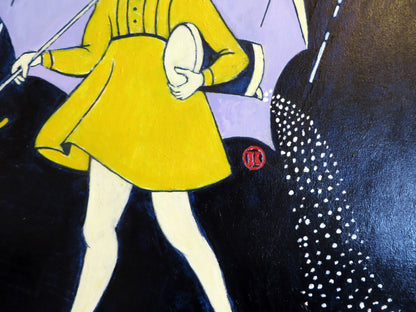 Morton Salt Girl 1968 framed