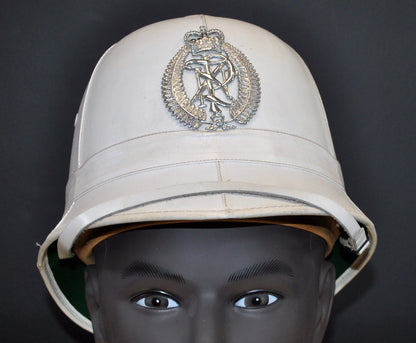 New Zealand Police Helmet, 1984, White Summer Version.
