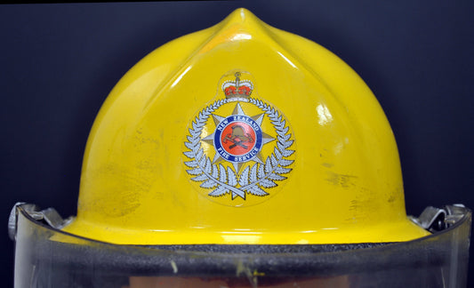 New Zealand Fire Helmet, 10"x8" Archival Paper, Original Photograph, unframed. Custom sizes and framing available.