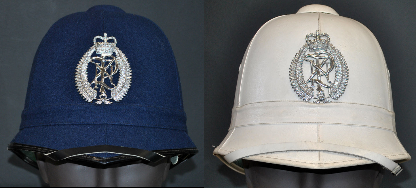 New Zealand Police Helmet, 1984, White Summer Version.