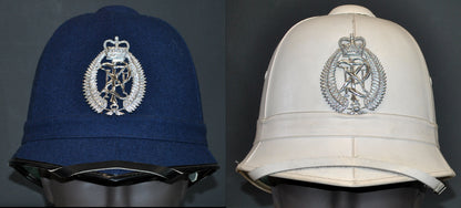 New Zealand Police Helmet, 1984, White Summer Version.