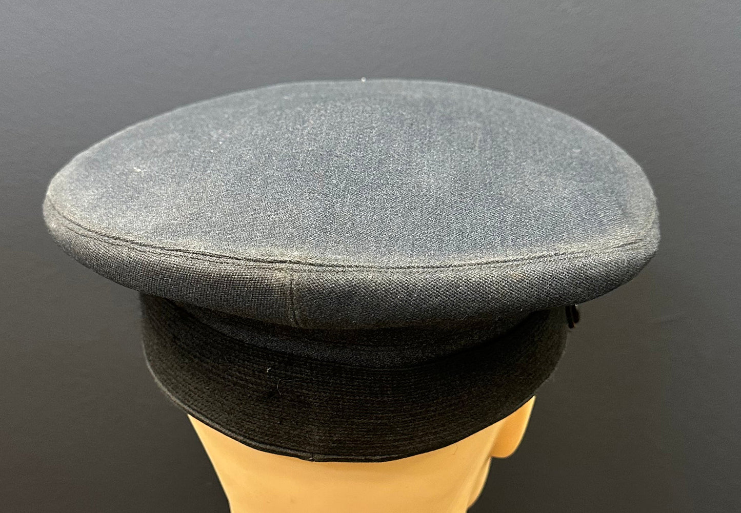 UK Royal Air Force RAF Visor Cap. Officer-Pilot World War Two. Named with 1944 Cinema Ticket Stubs. Very rare.