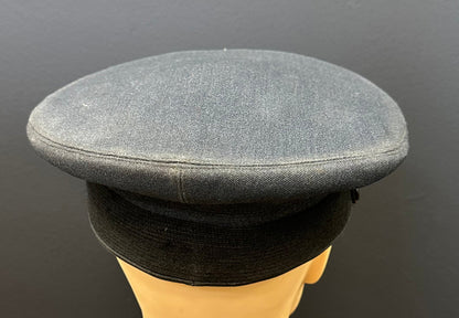UK Royal Air Force RAF Visor Cap. Officer-Pilot World War Two. Named with 1944 Cinema Ticket Stubs. Very rare.