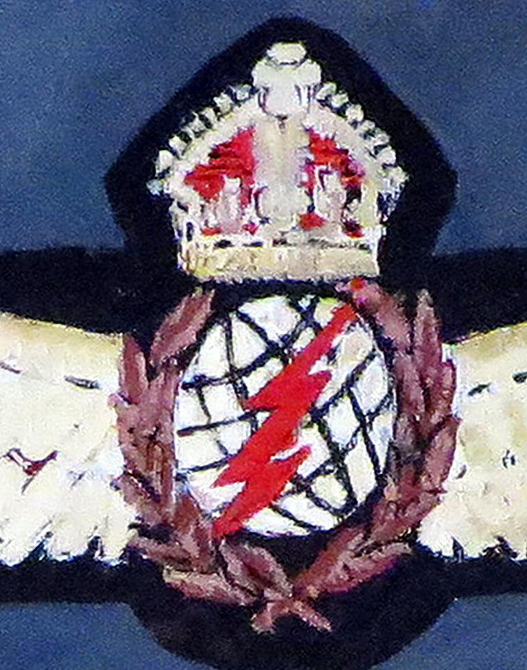 Painting, Insignia, RAF, RCAF, Royal Air Force and Royal Canadian Air Force WW2 Pilot Wings. 16" x 20" on Canvas Panel.