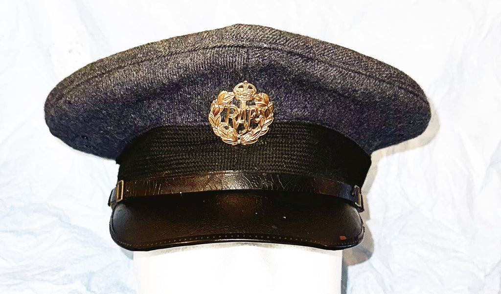 Painting, Royal Air Force, RAF, Ordinary Airman Visor Cap WW2. 22"x28"x1/2" acrylic on canvas.