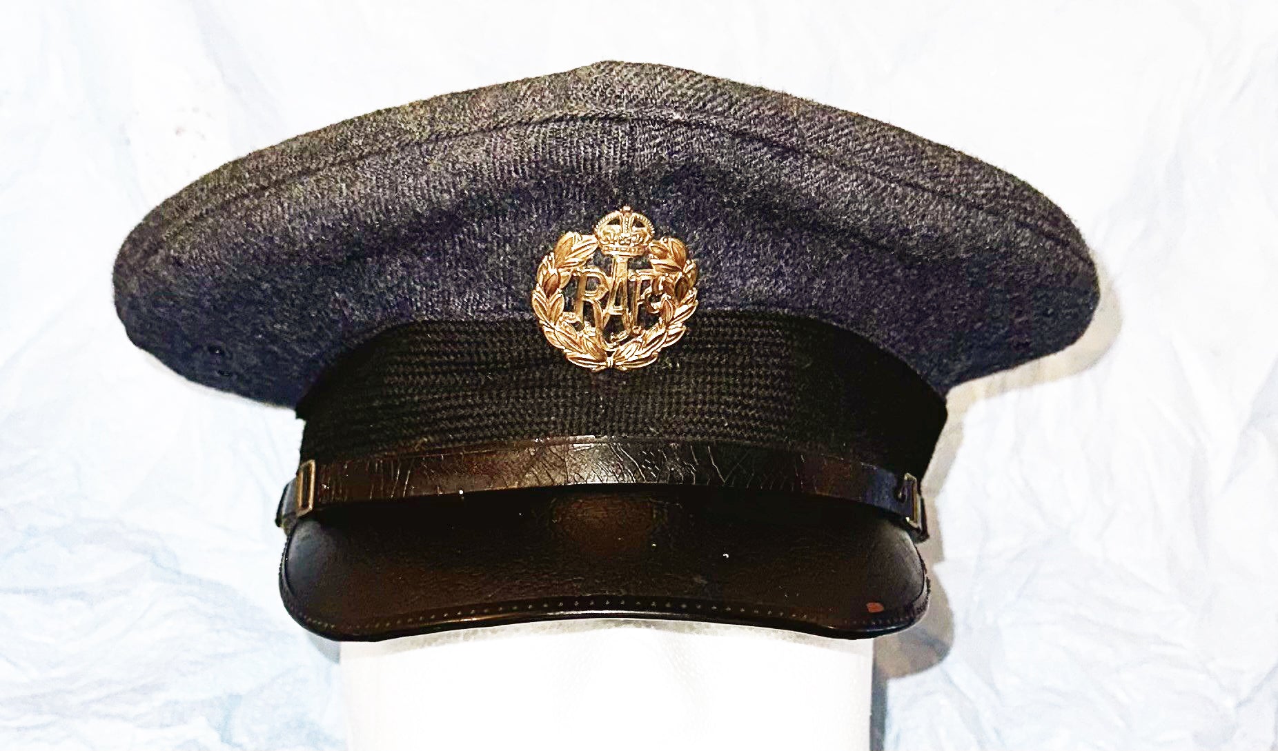 Painting, Royal Air Force, RAF, Ordinary Airman Visor Cap WW2. 22"x28"x1/2" acrylic on canvas.