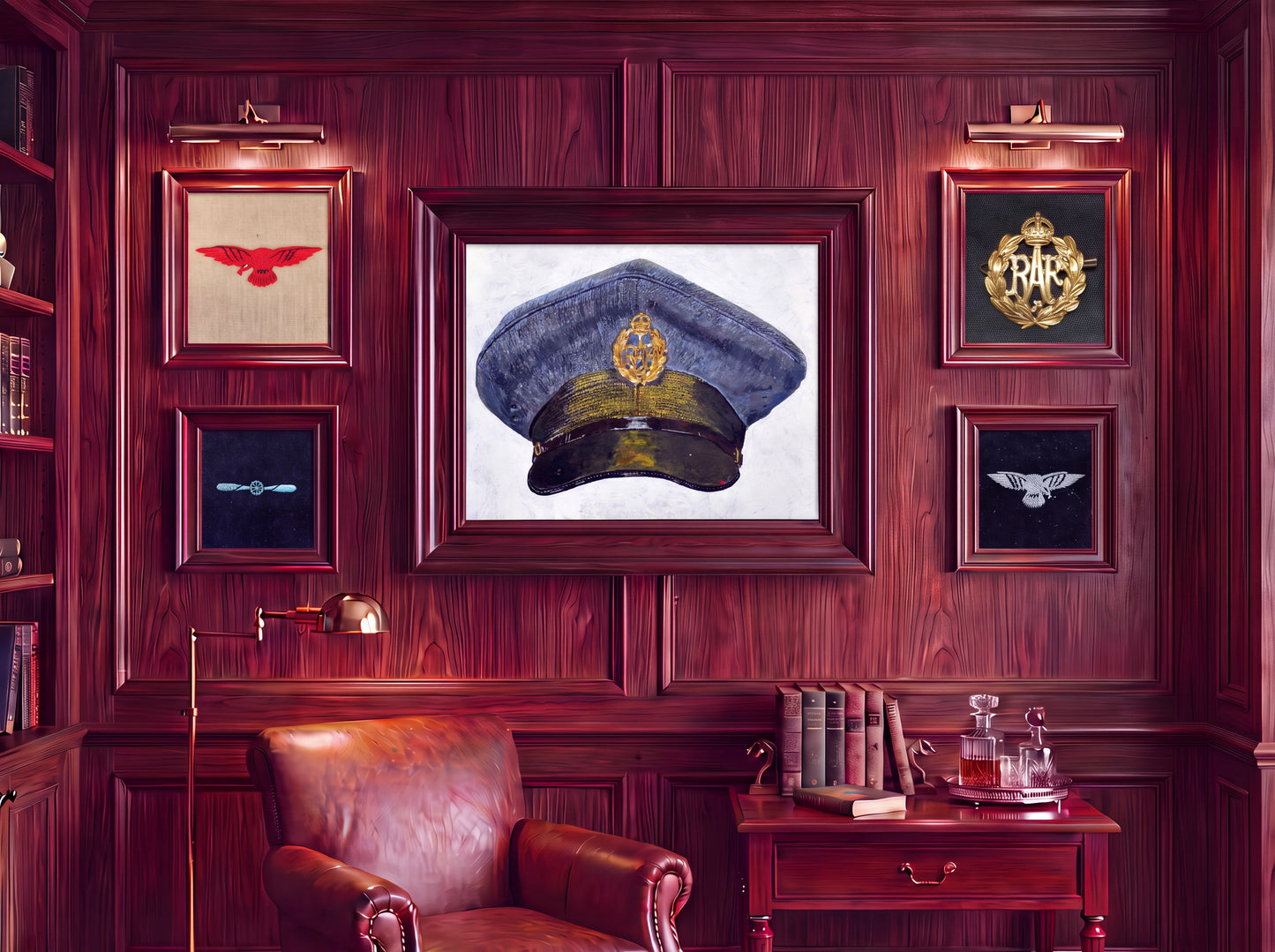 Royal Air Force Pilot Wings and Shoulder Sleeve Insignia. Art Print