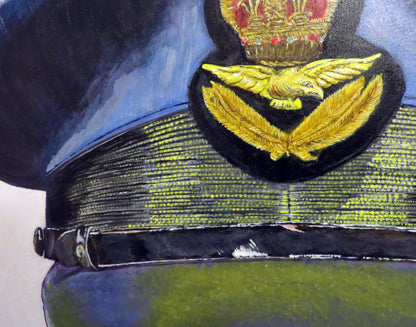 Royal Air Force Pilot Officer, WW2 Visor Cap - Boscombe Down Airfield