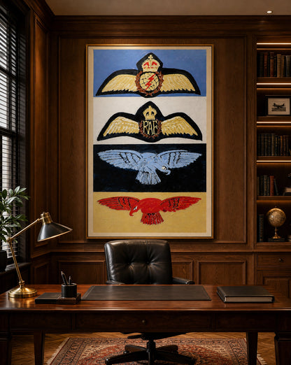 Royal Air Force Pilot Wings and Shoulder Sleeve Insignia. Art Print