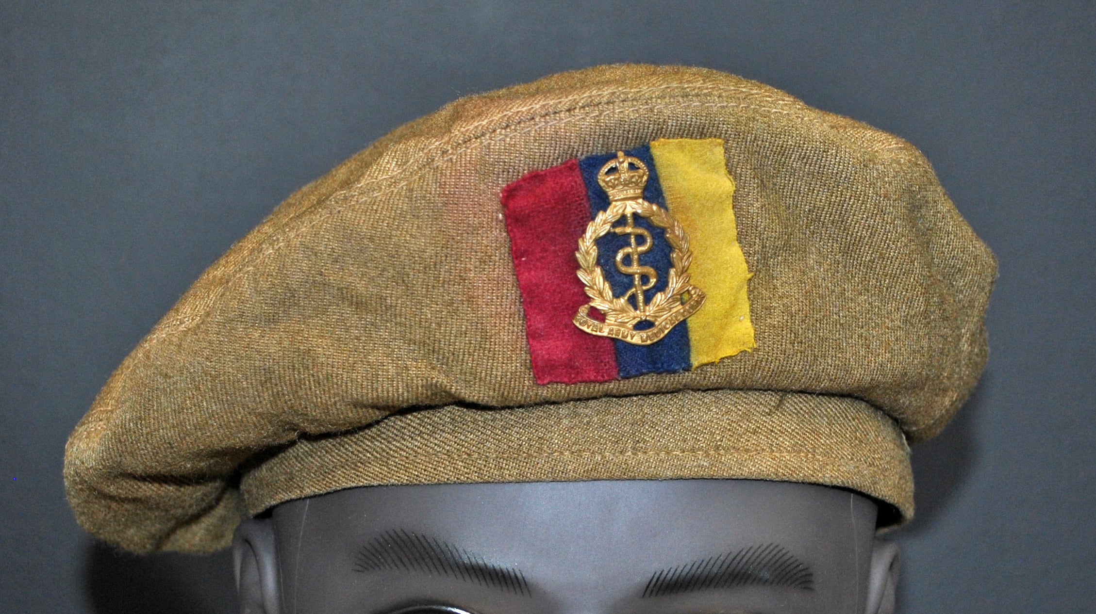 Photographs, Royal Army Medical Corps, WW2, Beret with Badge and Tactical Recognition Flash (TRF). 10"x8" photograph on archival paper. Available in custom sizes and framed. Please enquire.).