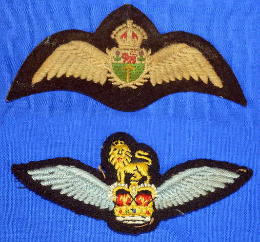 RAF Wings: Royal Rhodesian Air Force and RAF Glider Regiment. Photograph