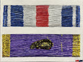 Painting, Medal Ribbon. US WW2 Medal Ribbon 4.12” x 16” acrylic media on canvas panel.