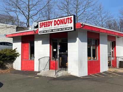 Speedy Donuts, Norwalk, October 25, 2025. With Menu in background