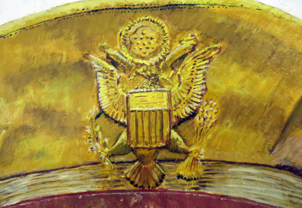 Painting, USAAF Bancroft Crusher Cap WW2 22"x 28" x 1/2", acrylic on canvas