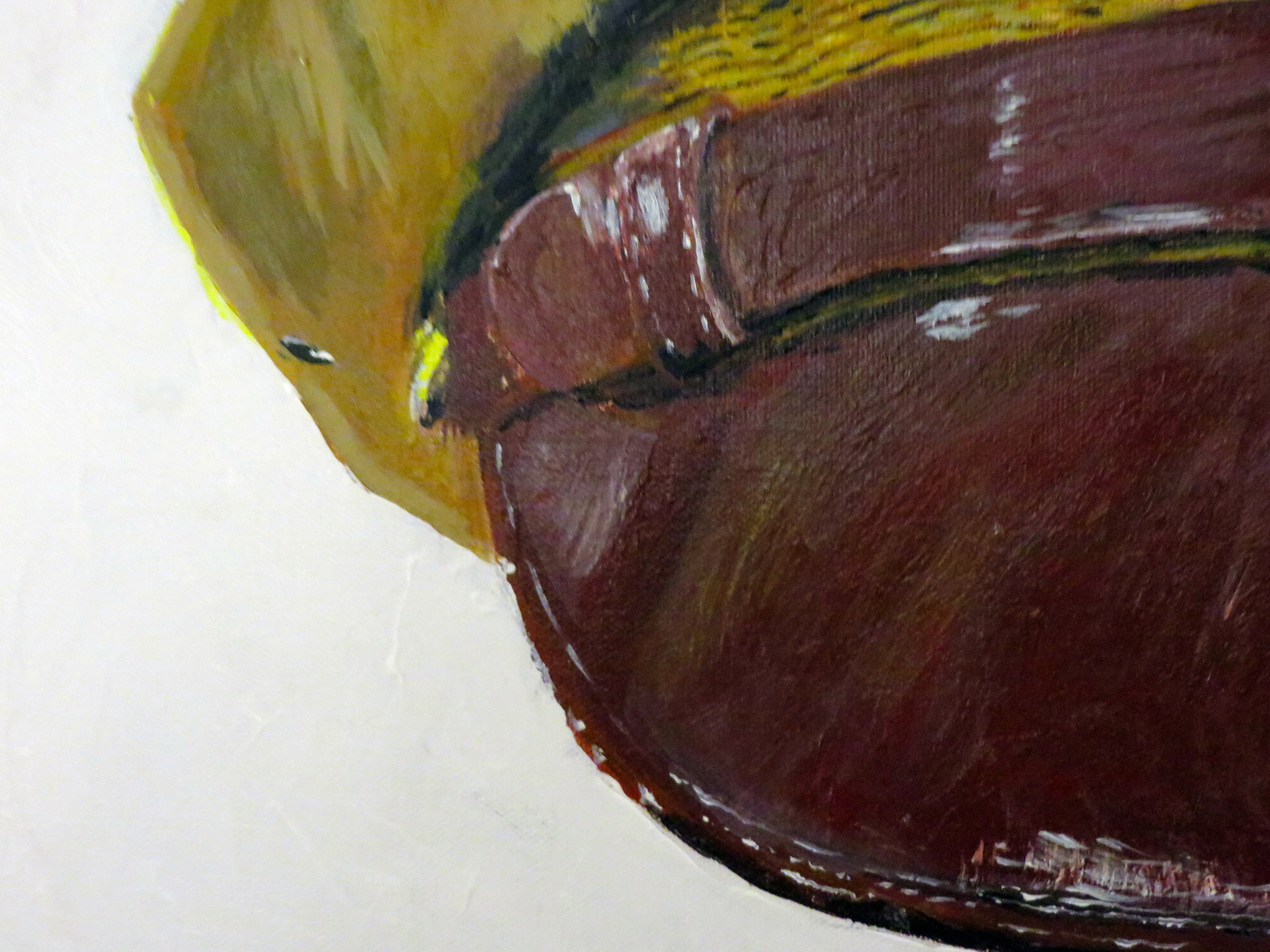 Painting, USAAF Bancroft Flighter Crusher Cap WW2. Acrylic on Canvas. Tropical version. 24"x 30"x1/2" acrylic on canvas.