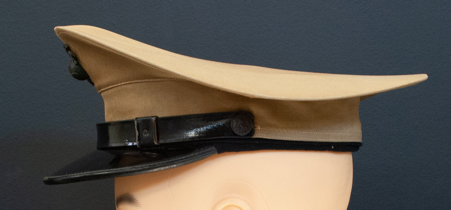 US USMC Marine Corps Officer WW2 Visor Cap 10"x8" Archival Paper, Original Photograph, unframed.