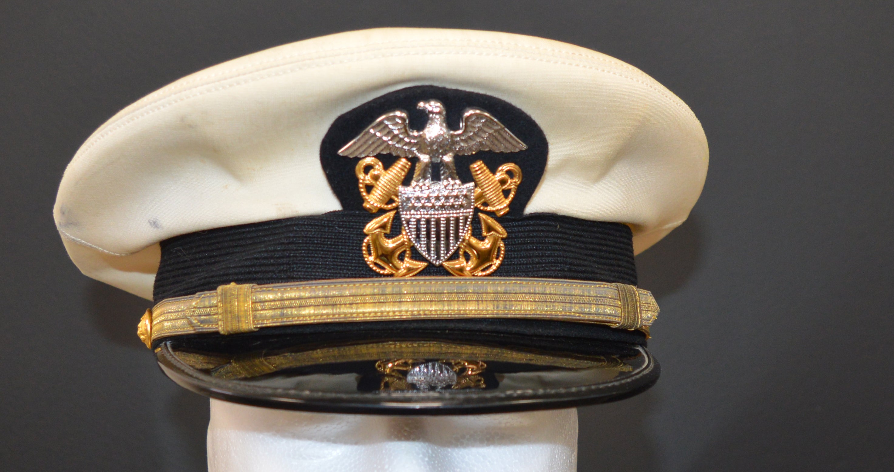 Photographs, US Navy Officer WW2 Visor Cap 10"x8" Archival Paper, Original Photograph, unframed. Custom sizes and framing available.