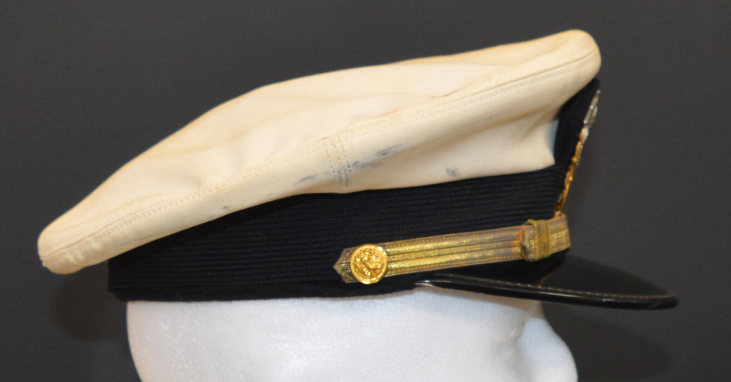 US Navy Officer WW2 Visor Cap 10"x8" Archival Paper, Original Photograph, unframed. Custom sizes and framing available.