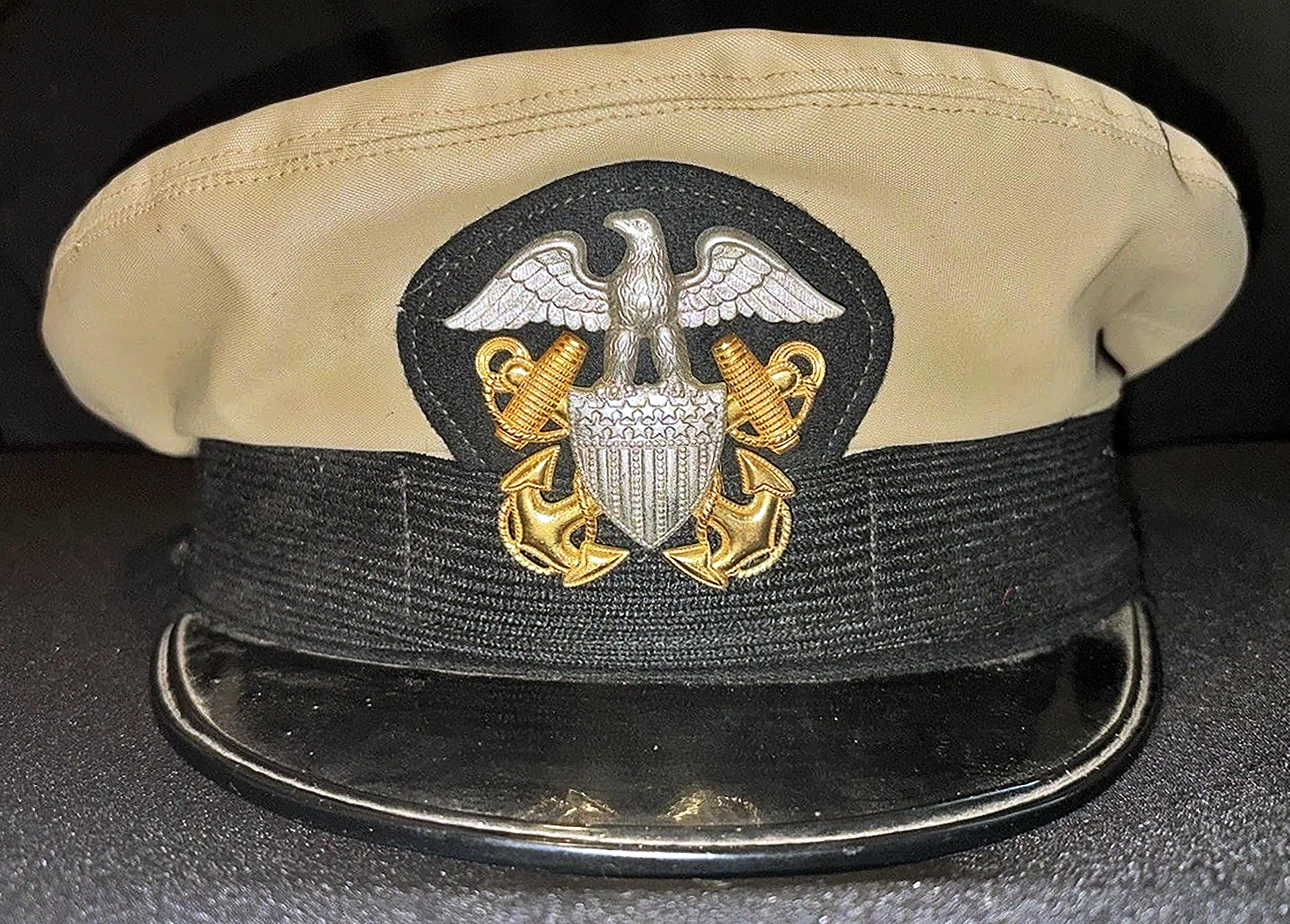 Photographs, US Navy Officer WW2 Visor Cap 10"x8" Archival Paper, Original Photograph, unframed. Custom sizes and framing available.